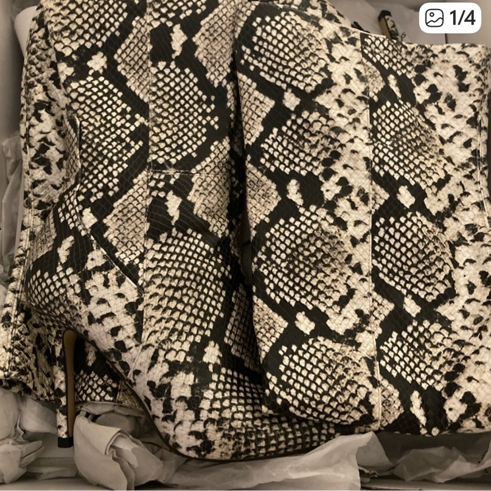 Aldo Snake Print Tall Boots